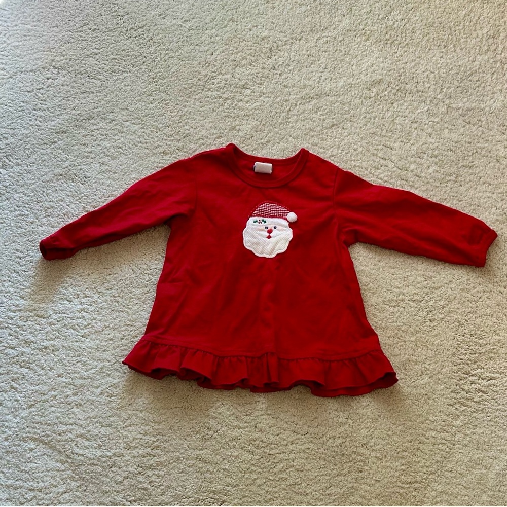 18 Mo Baby Girl Santa / Holiday Boutique Long sleeve Shirt